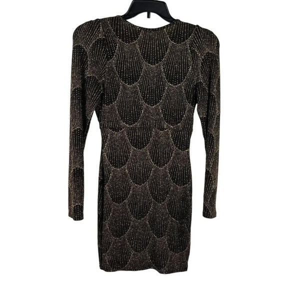 A'gaci Women Long Sleeve V Neck Bodycon Dress Size L - Picture 2 of 9